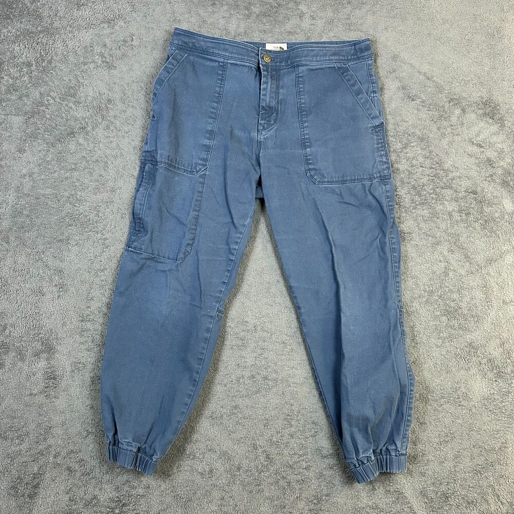 The North Face Nylon Pants Navy Blue Size 6 Women's Joggers Cargo Pockets